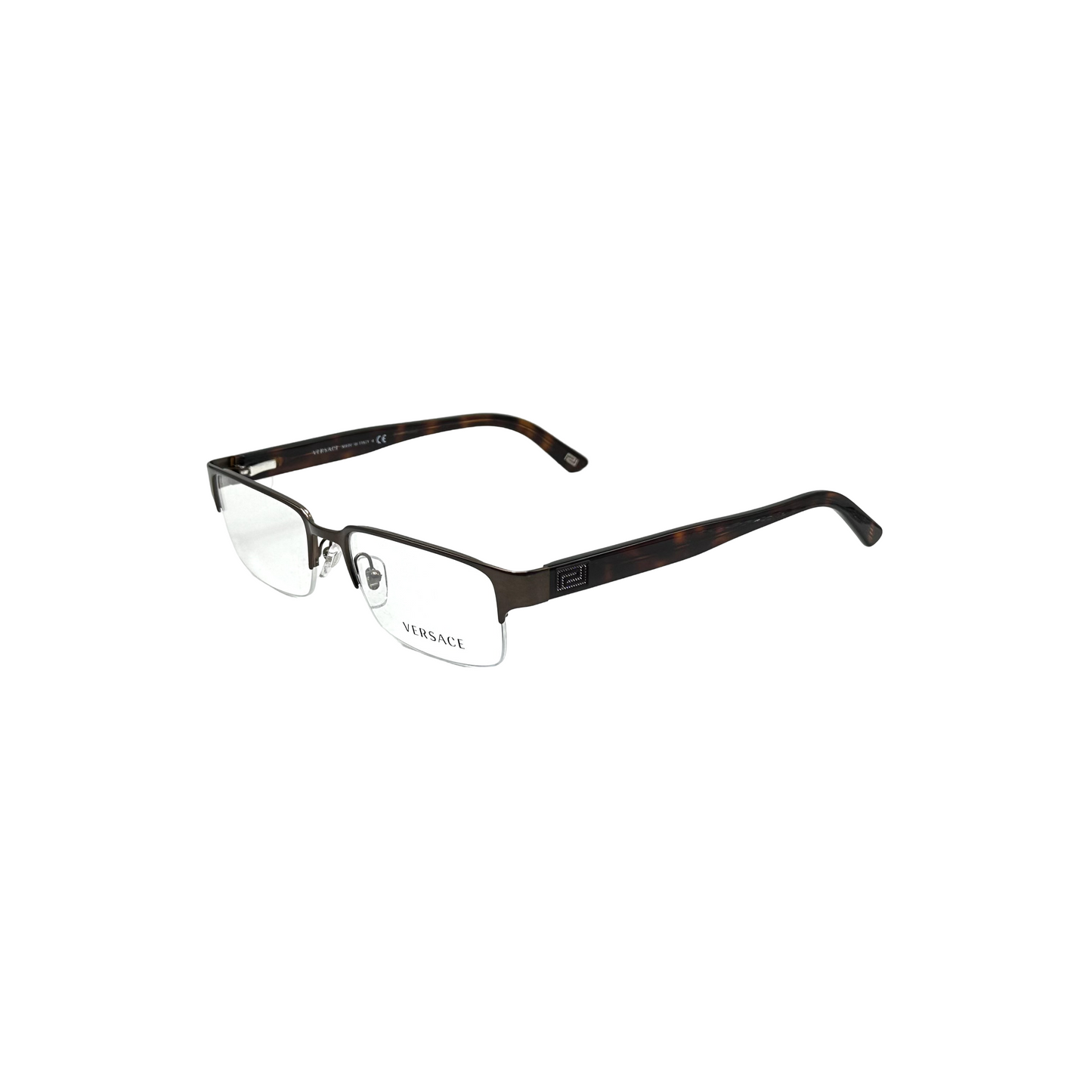 Versace Designer Rectangle Eyewear Eyeglass Frames Tortoise Demo Lens VE1184