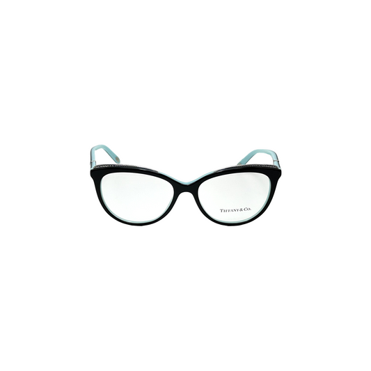 Tiffany & Co Designer Cat Eye Eyeglass Frames Black on Blue / Demo Lens TF2147