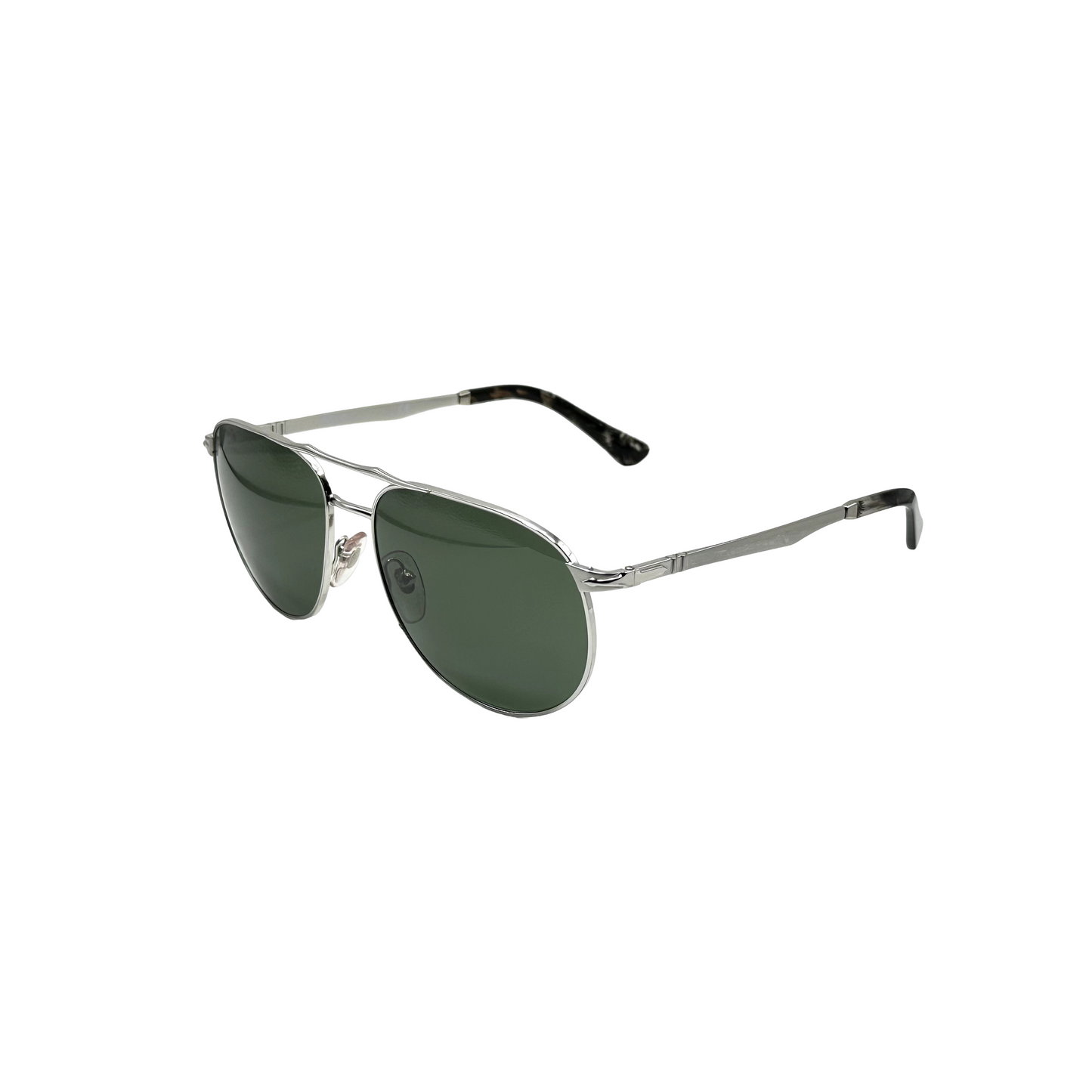 Persol Designer Classic Aviator Sunglasses Silver Grey Lens PO2455s