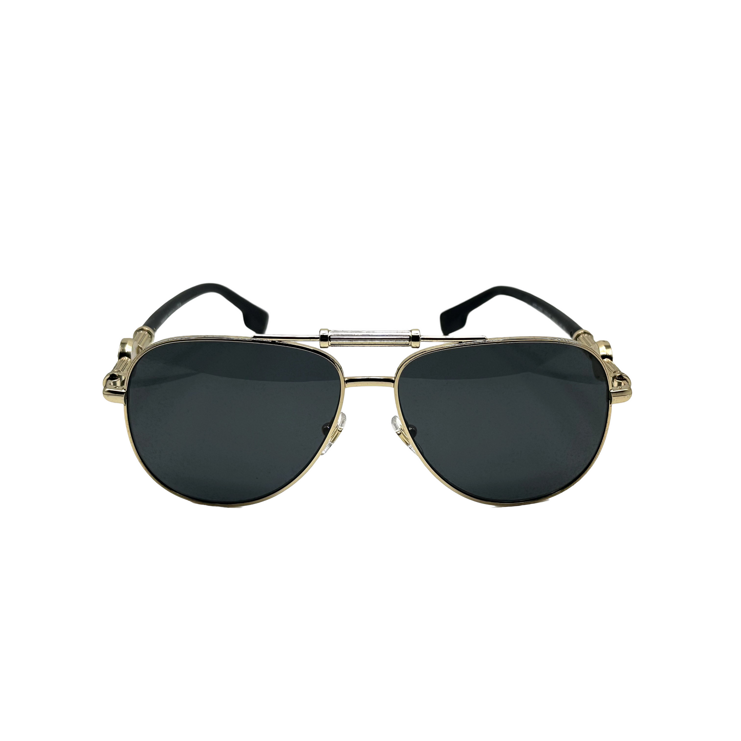 Versace Designer Aviator Sunglasses Gold / Dark Grey Lens VE2236