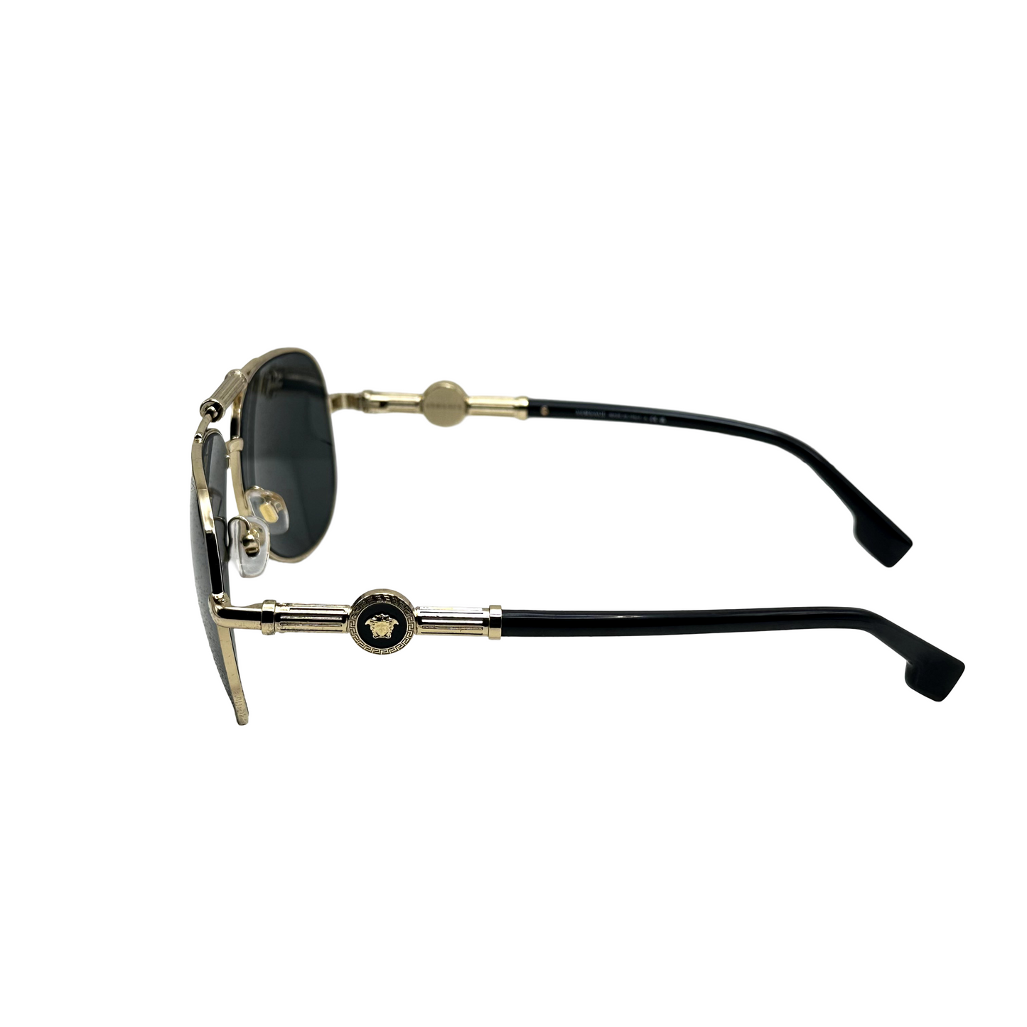 Versace Designer Aviator Sunglasses Gold / Dark Grey Lens VE2236