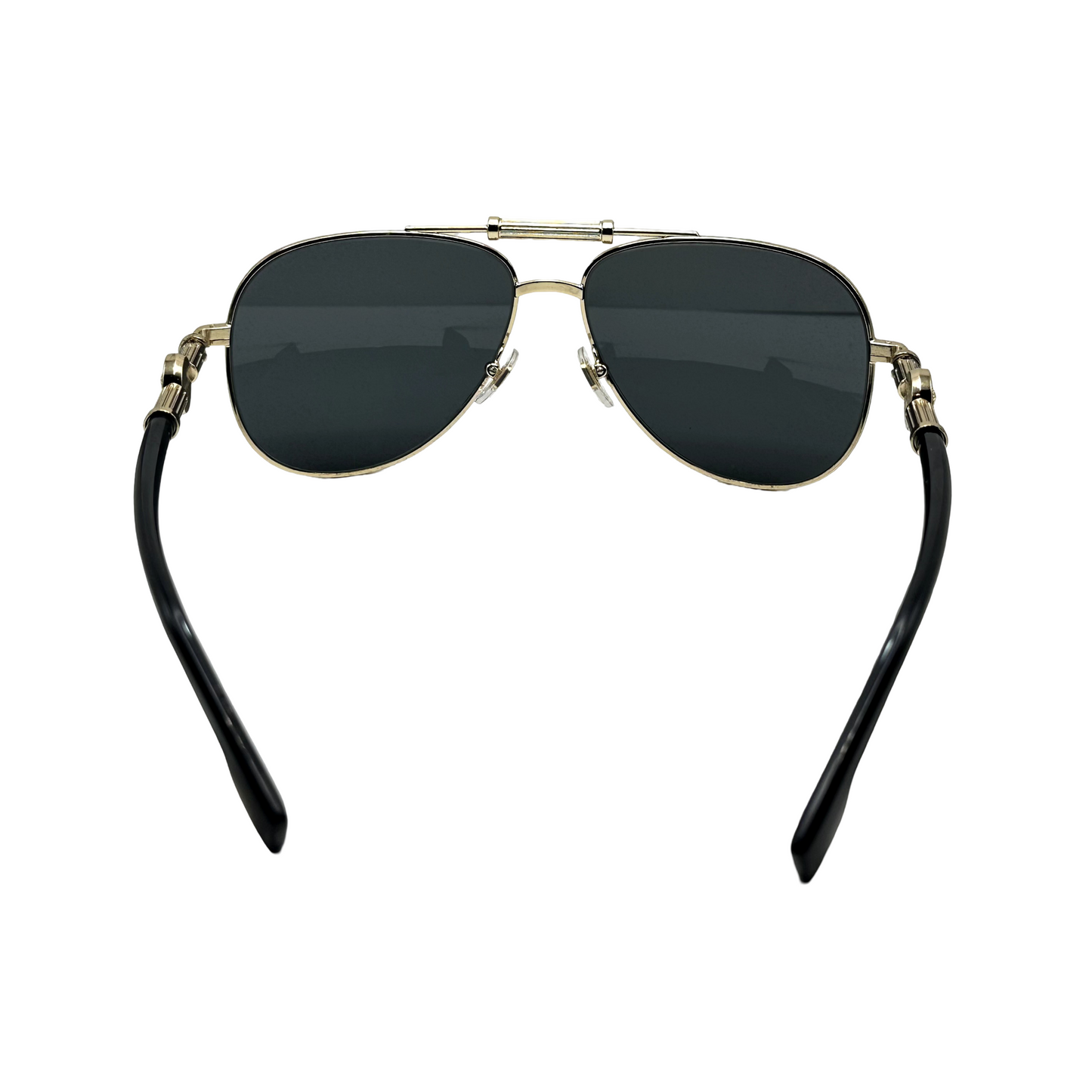 Versace Designer Aviator Sunglasses Gold / Dark Grey Lens VE2236