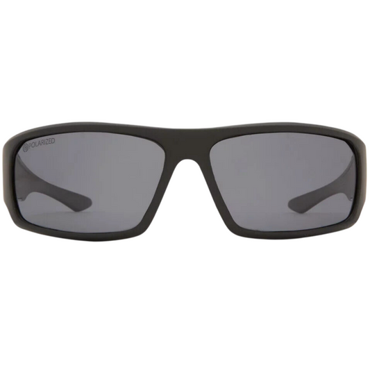 Dot Dash Destro Wrap Around Sunglasses Polarized Smoke Lens Satin Black Frame