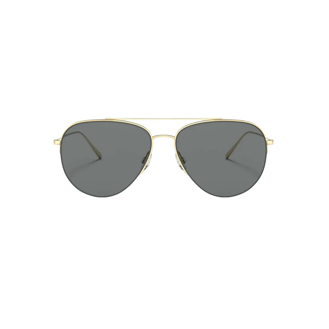 Oliver Peoples Designer Aviator Sunglasses Gold / Grey Lens Cleamons 5292Q1