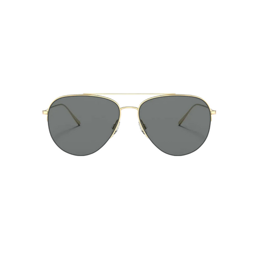 Oliver Peoples Designer Aviator Sunglasses Gold / Grey Lens Cleamons 5292Q1