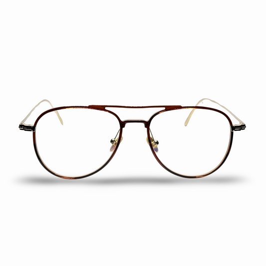 Tom Ford Designer Eyeglasses Brown / Gold Round Optical Frame Demo Lens TF5666-B