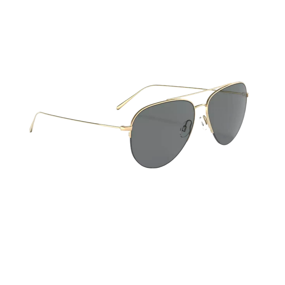 Oliver Peoples Designer Aviator Sunglasses Gold / Grey Lens Cleamons 5292Q1