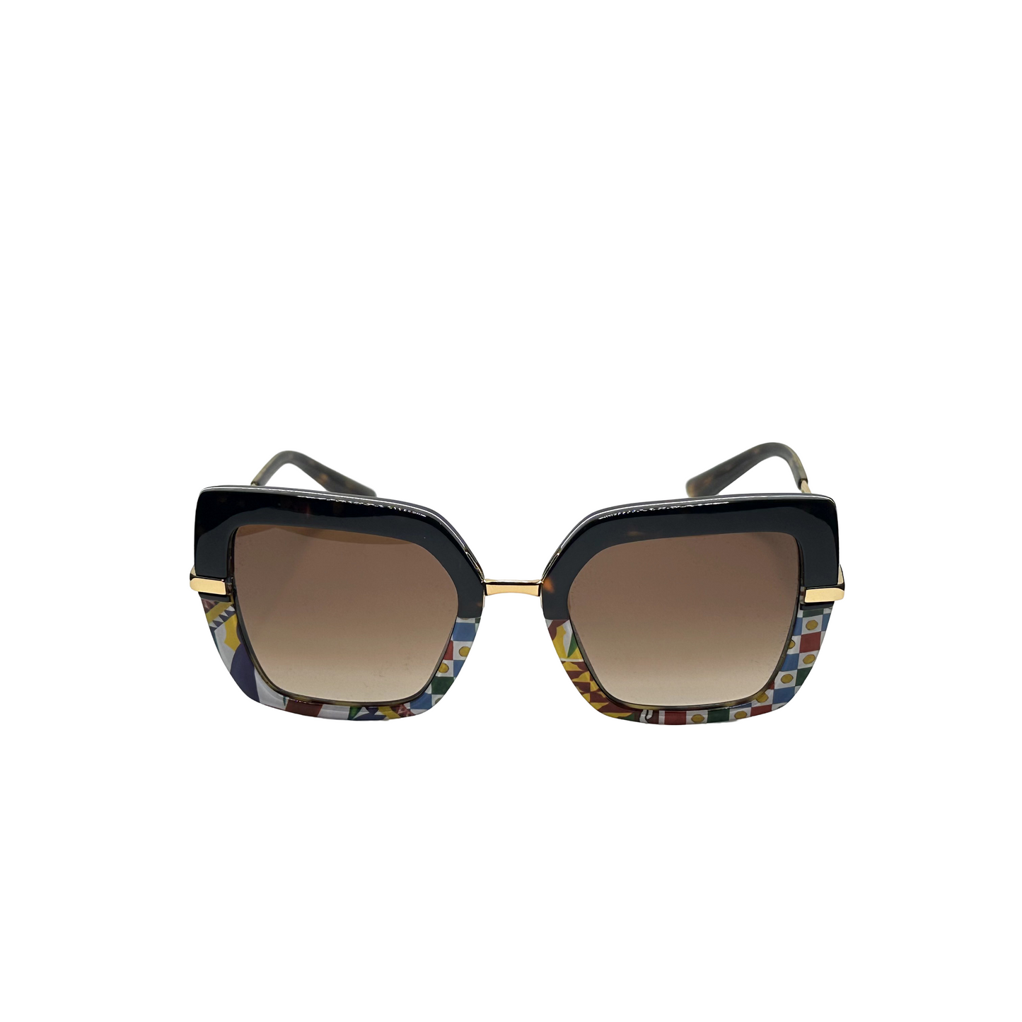 Dolce & Gabbana Designer Women's Sunglasses Havana on Carretto Print DG4373