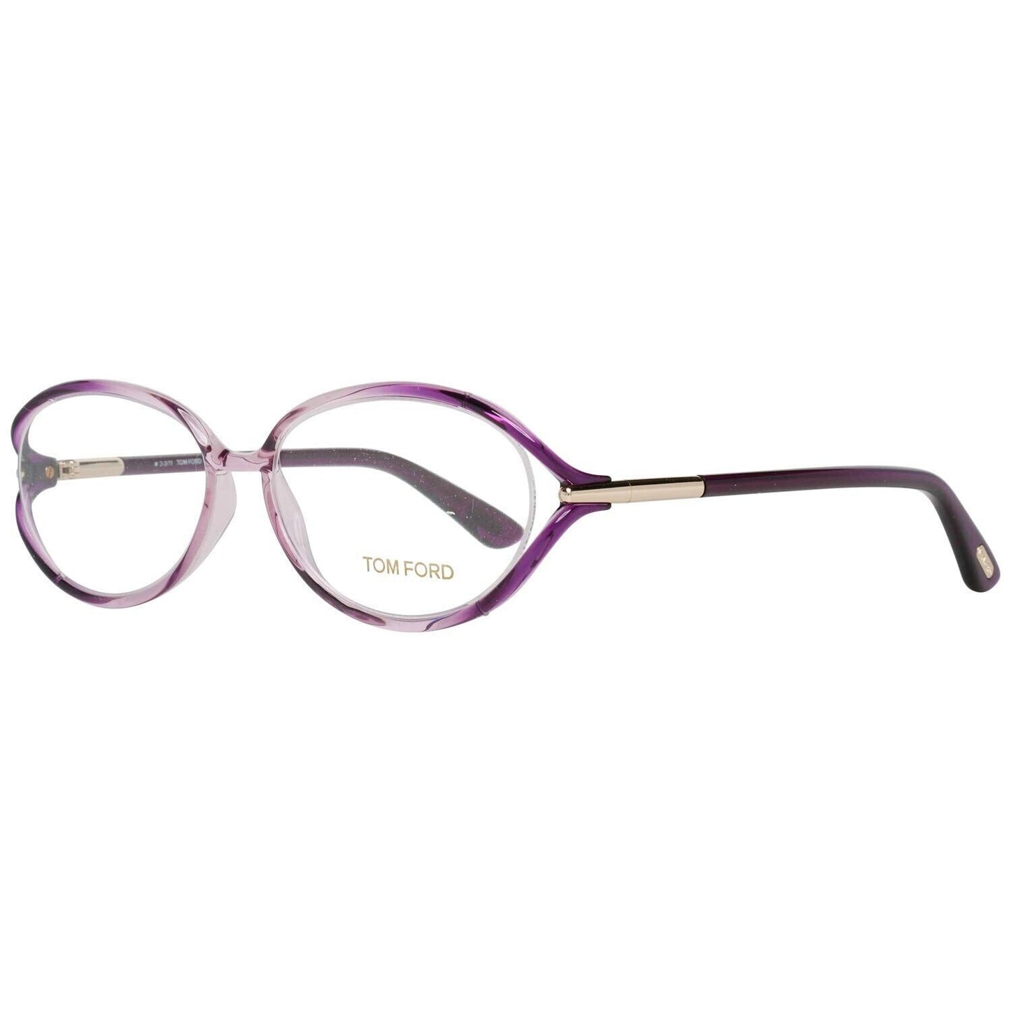 Tom Ford Designer Eyewear Optical Eyeglasses Demo Lens Purple Oval Frame FT5212