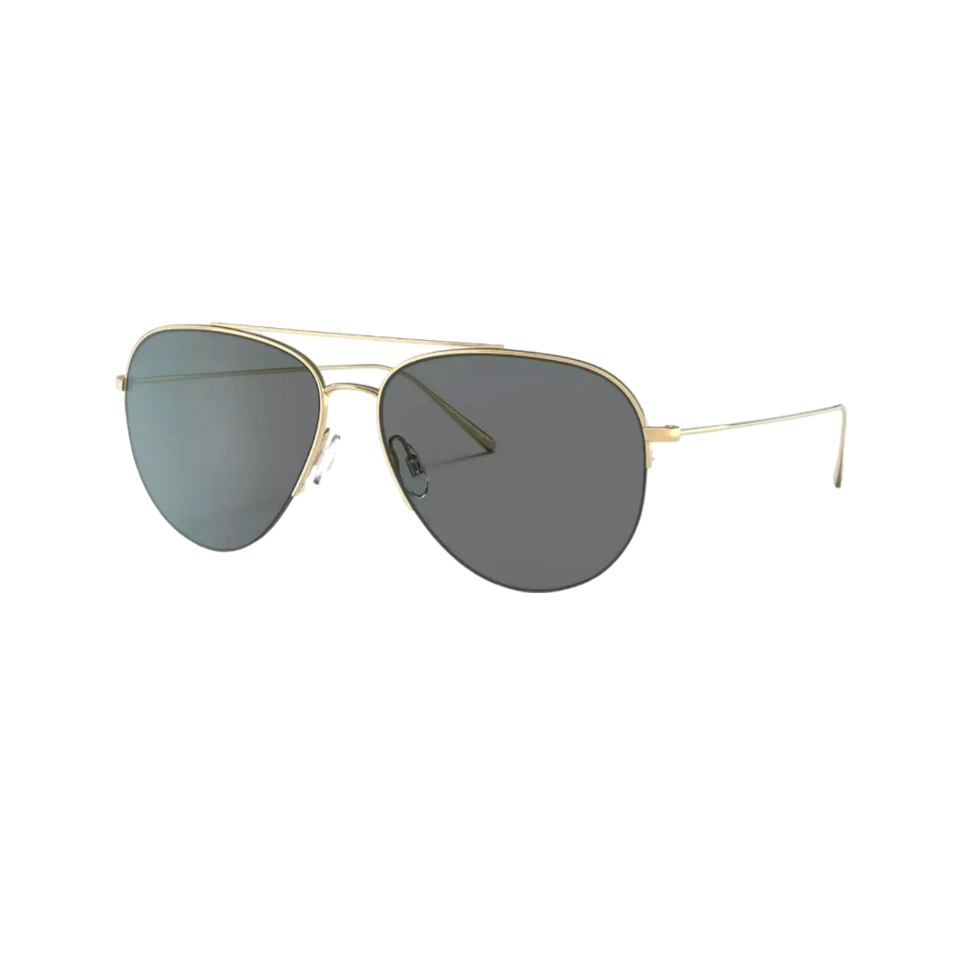 Oliver Peoples Designer Aviator Sunglasses Gold / Grey Lens Cleamons 5292Q1