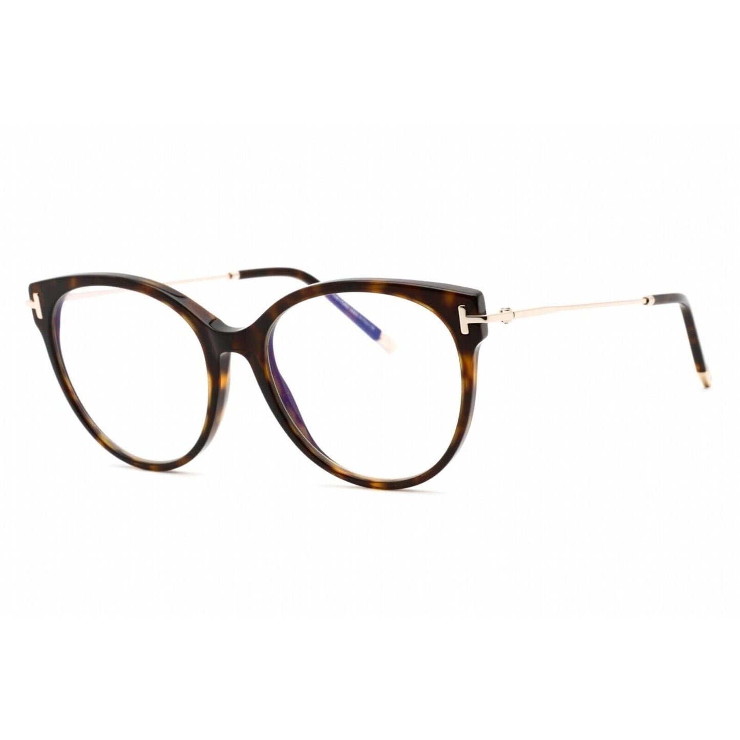 Tom Ford Blue Light Blocking Eyeglasses Eyewear Tortoise Shell Gold Arms FT5770B