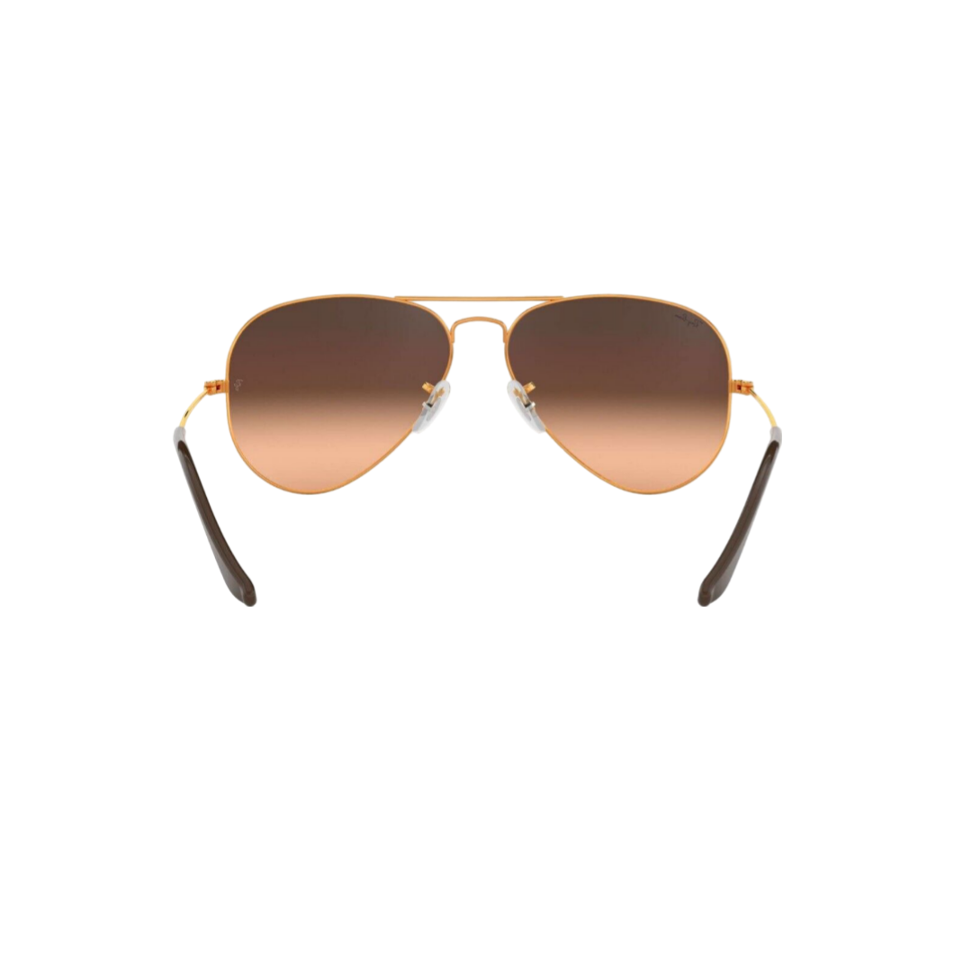 Ray-Ban Classic Aviator Sunglasses Gold Frames Gradient Bronze/Pink Lens RB3025