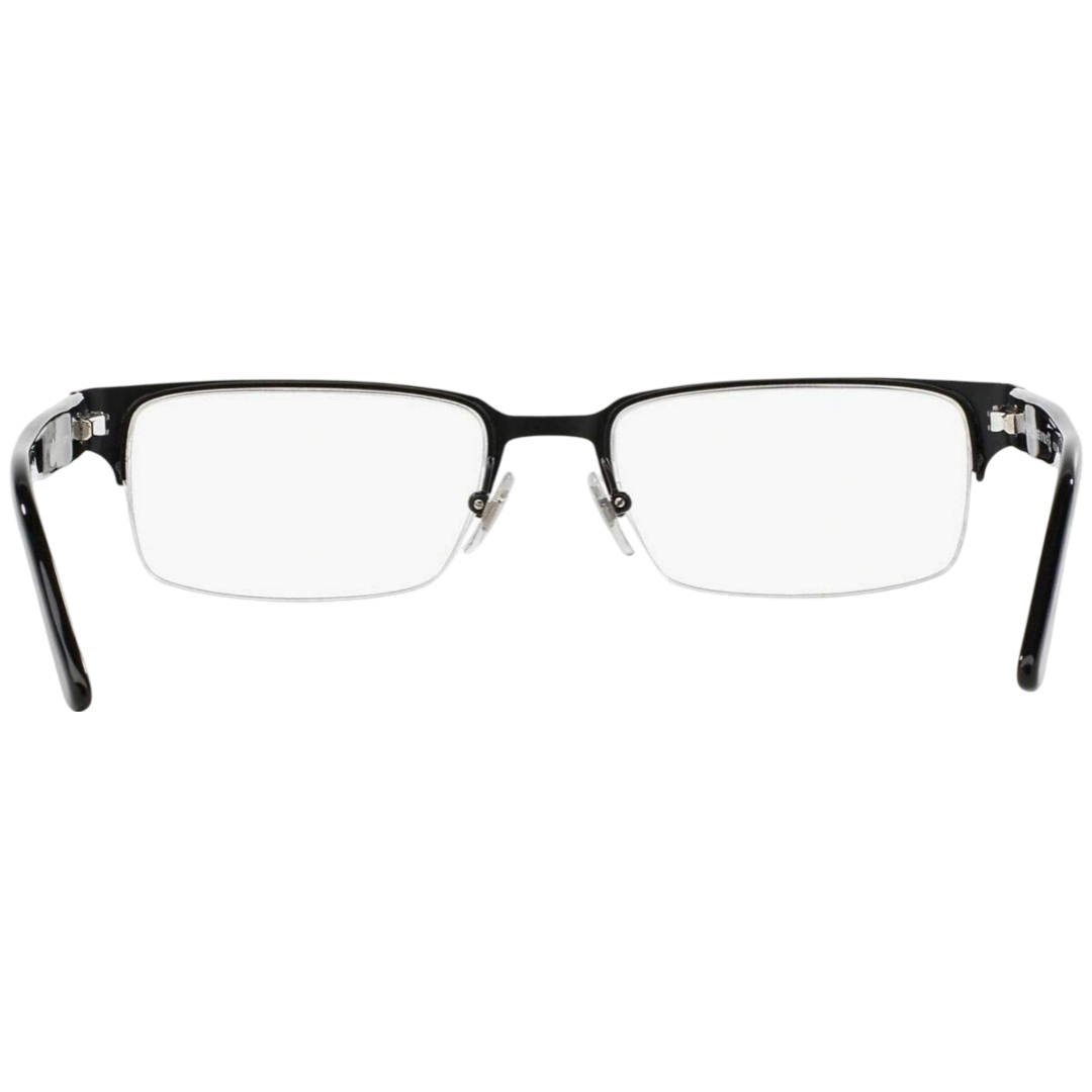 Versace Designer Eyewear Rectangle Eyeglasses Matte Black Clear Demo Lens VE1184