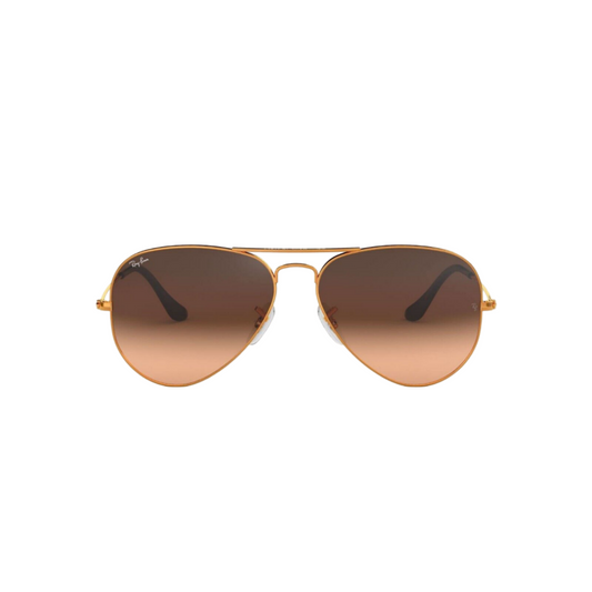 Ray-Ban Classic Aviator Sunglasses Gold Frames Gradient Bronze/Pink Lens RB3025