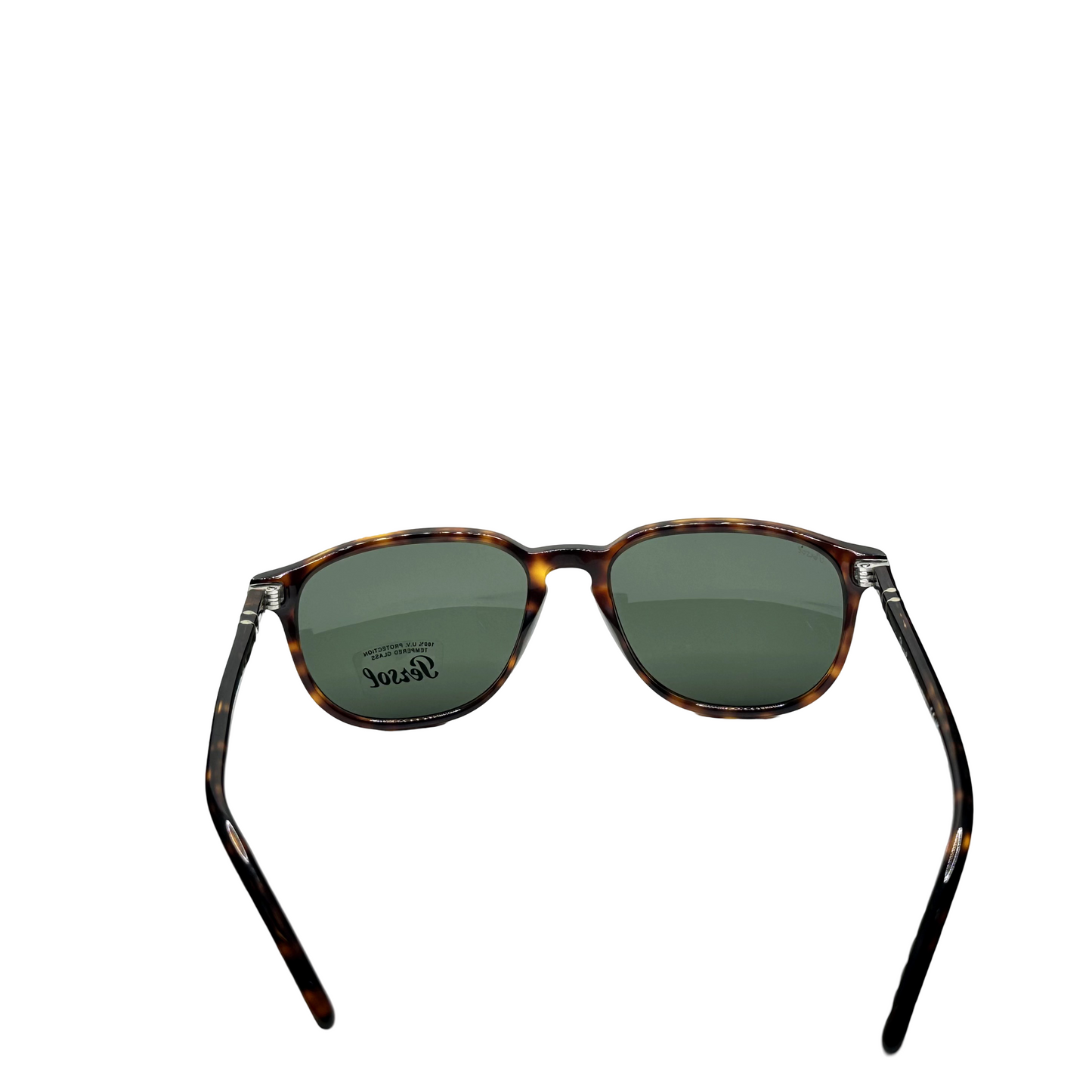 Persol Designer Sunglasses Havana Tortoise Crystal Green Lens P03019S