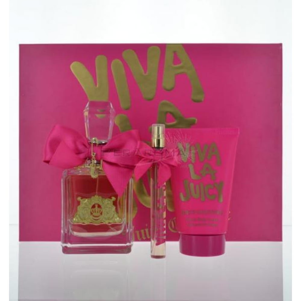 Juicy Couture Viva La Juicy Eau De Parfum EDP 3.4oz/100ml Spray & Lotion Gift Set