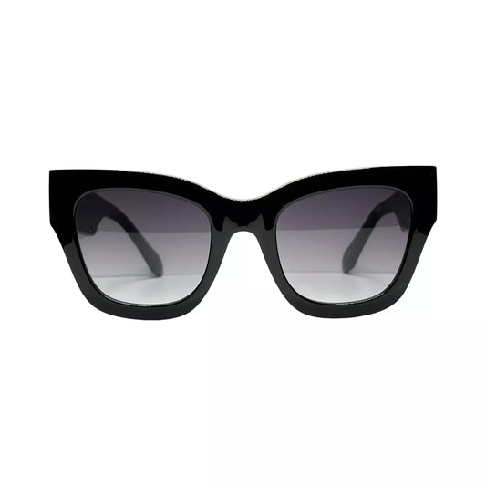 Quay By The Way Designer Chic Oversized Sunglasses Black Frame Smoke Lens